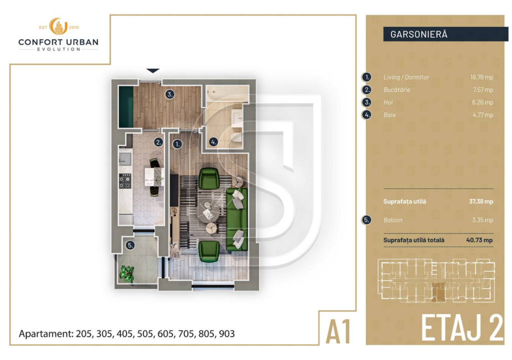 Apartament  1 camera