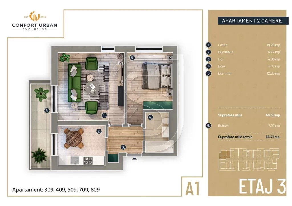 Apartament  2 camere