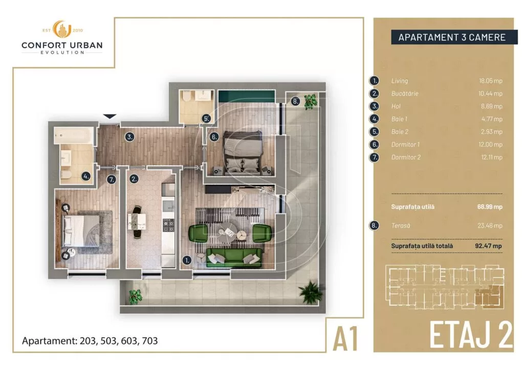 Apartament 3 Camere