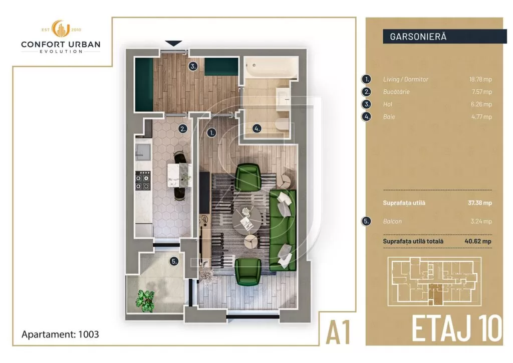 Apartament  1 camera