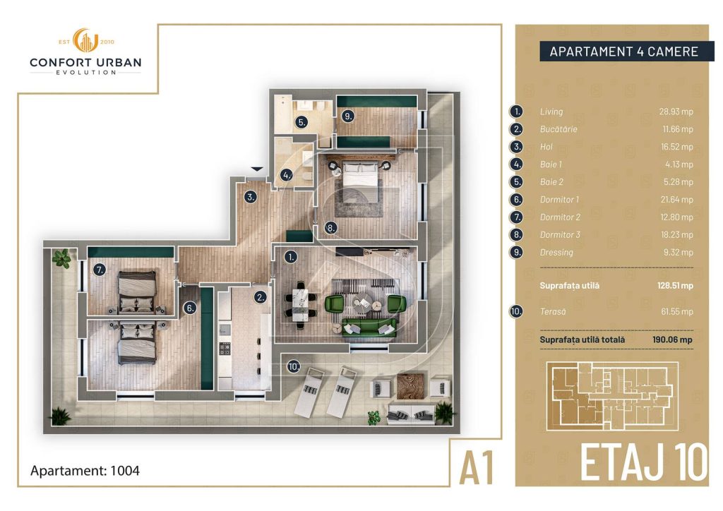 Apartament 4 camere
